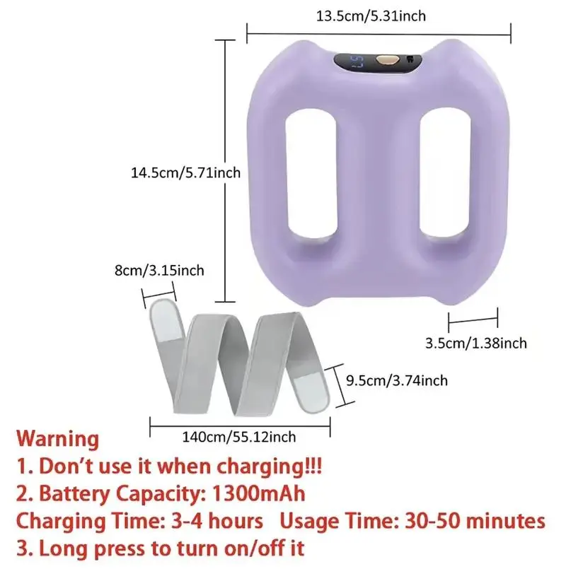 Handheld Electric Deep-Tissue Percussion Muscle Massager with Dual-Ring Fascia Design & Strap, 3 Modes, 5 Intensity Levels for Muscle Relaxation, Post-Workout Recovery & At-Home Fitness Use