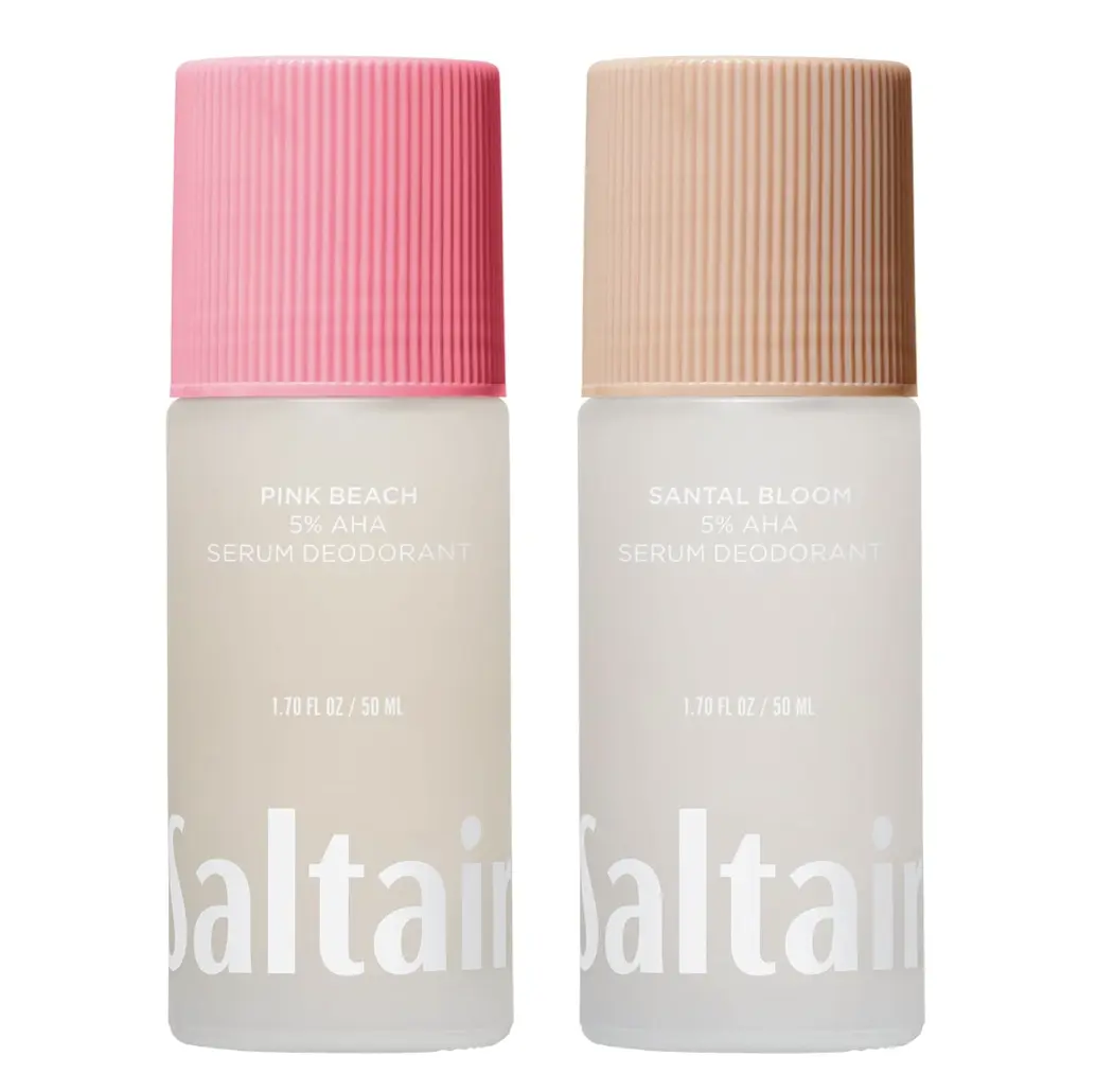 Saltair Serum Deodorant Signature Scents 2 Pack. 5% AHA Formula. Lactic Acid and Mandelic Acid Deodorant. Aluminum Free Odor Control for Women and Men. Travel Essentials, 2x 1.7oz Roll On