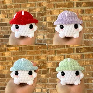 Handmade mushroom crochet plushie - multiple colors