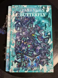 Butterfly A5 Acrylic shaker notebook JOURNAL diy craft notebook Cute DIY Journal for Girls 3D Glitter Notebook Cute DIY Notebook