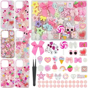 1430-Count DIY Phone Case Decoration Kit with Candy Kawaii Bows, Letter Beads, Flatback Rhinestones & Accessories for Smartphone/Cellphone Casing, Cover Personalization (Toys & Hobbies, Beading & Jewelry Making)