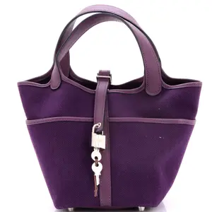 Pre-owned HERMÈS material Bucket Bags Hermes Cargo Picotin Lock Bag Canvas and Swift PM by Rebag