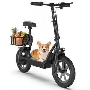 ESBS 500-750W Peak Motor Electric Scooter for Adults | 22mph  | Pet-Friendly Cargo Design with Removable Basket |Padded Seat | 300lbs Capacity & IPX4 Waterproof