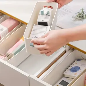 Open-Top Plastic Storage Box with Handle, Rectangular Drawer Organizer, Multi-Functional Kitchen Food Storage Basket, Desktop Snack Tray