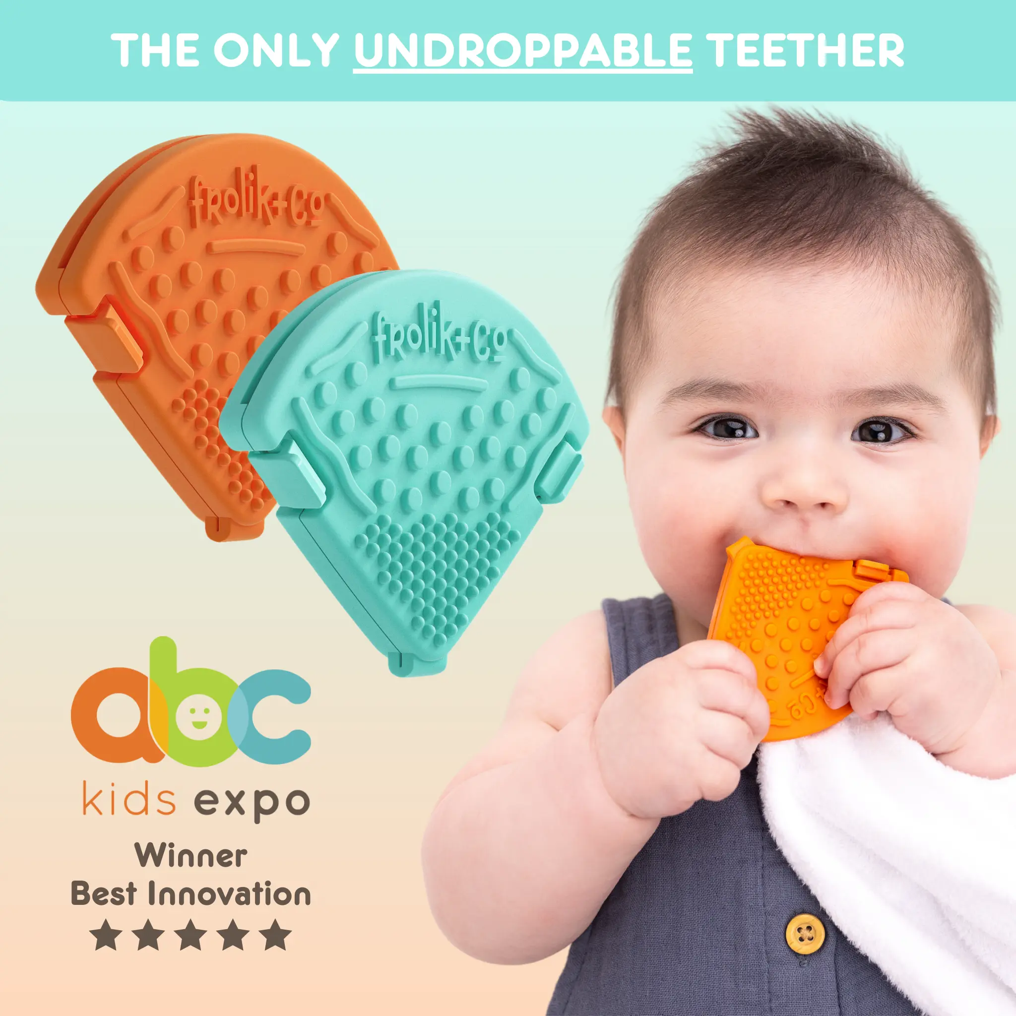 Toothi Baby Teethers - Cabana Bundle - 2 Pack BPA Free for 0+ Months - Dishwasher, Freezer, Sterilizer Safe Infant Teething Relief - Perfect Baby Gift