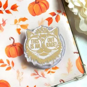 Aesthetic This Is An Outrage Dungeon Crawler Carl Magnetic Phone Grip, Retro Princess Donut and Mongo Magsafe Kickstand, Trendy Fantasy Book Reader LitRPG Gift For Her