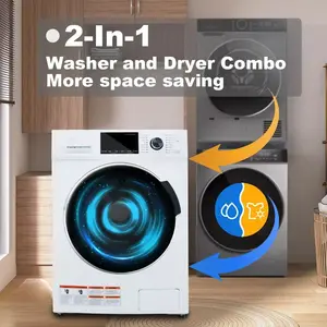 Smad 2.7cu.ft Compact 120V Washer and Dryer Combo Space-saving Front Load White