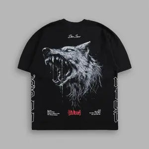 Darc Fenrir "Side By Side" Premium Tee in Black – Heavyweight American Streetwear Oversized Cotton Crewneck Graphic Tee