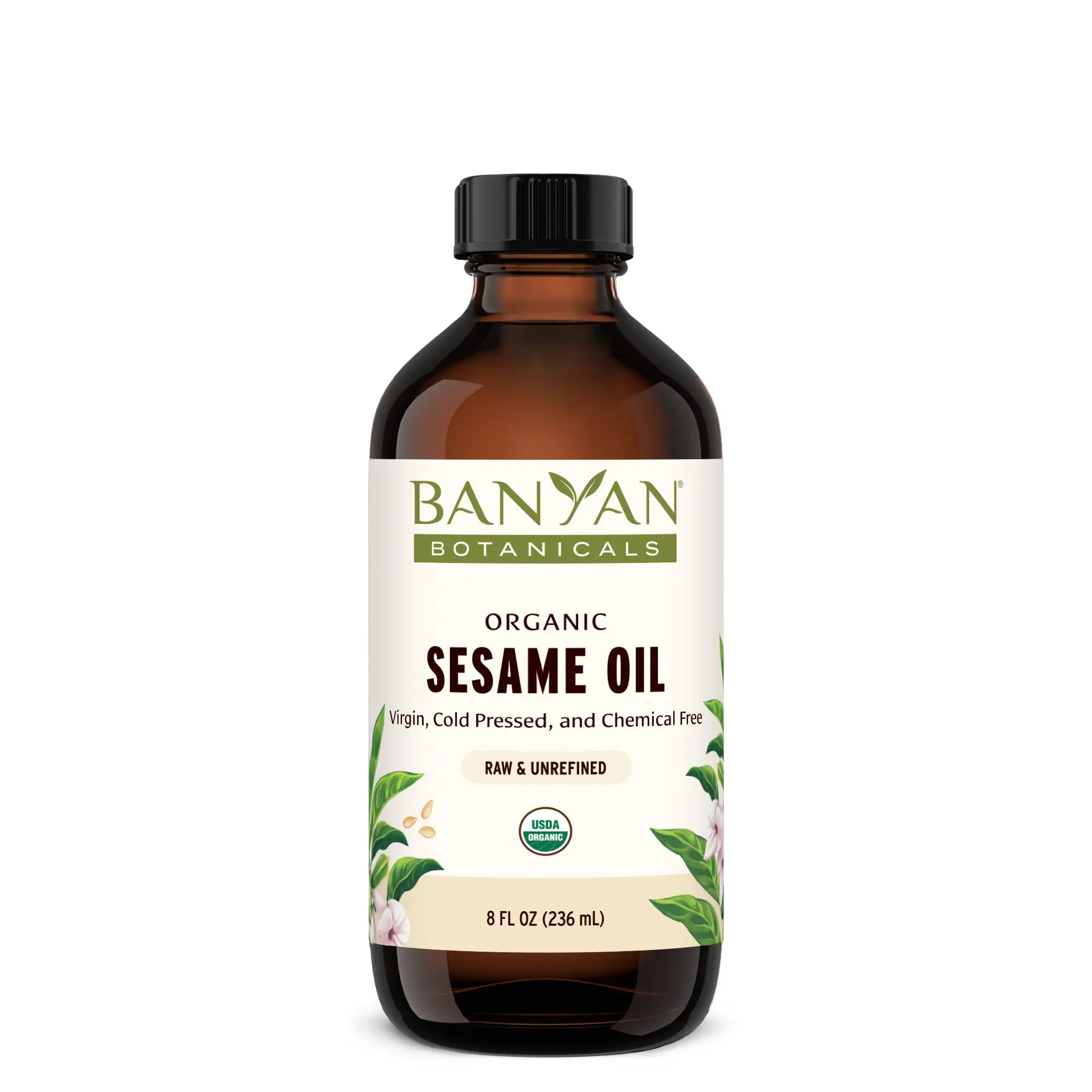 Organic Sesame Oil - Pure Nourishing Massage Oil for Skin, Body, and Hair - Golden Ayurvedic Oil, Virgin, Unrefined, Cold Pressed & Chemical Free