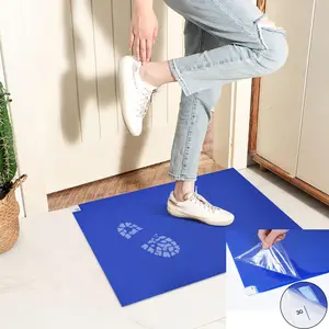 Sticky Mat Tacky Pads Adhesive 60x40cm, 30 Sheets, Total Blue Doormat Cleanroom Floor Mats Remove Dirt for Laboratory Construction Hospital Shoes, Doorway Placement, Perfect for Home Use, Ideal for Protecting Floors, Enhance Your Space