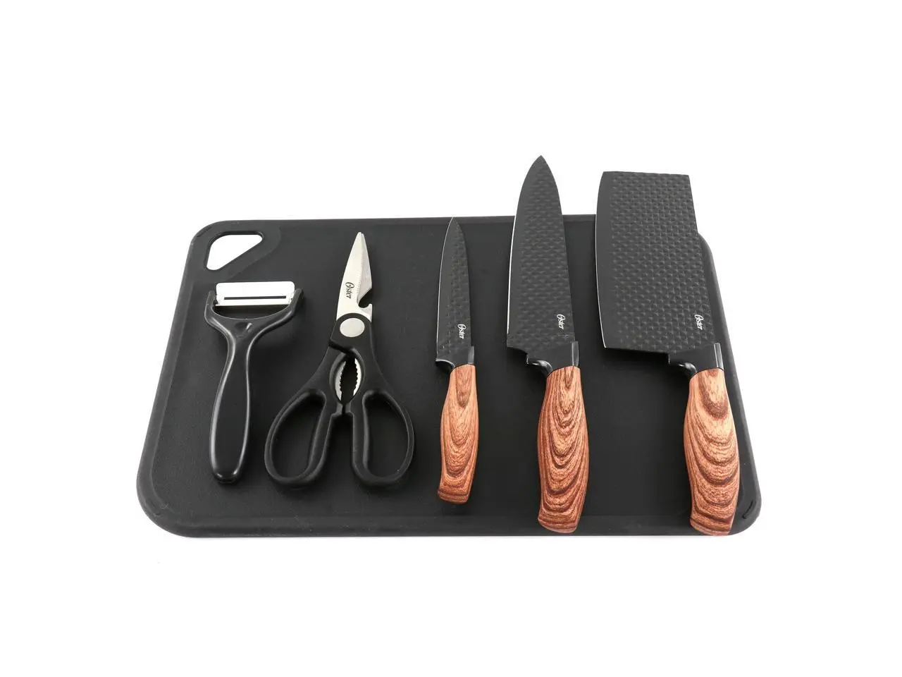 Oster Gunderson 6 Piece Black Stainless Steel Cutlery Set