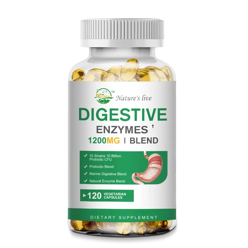 Digestive Enzymes 120ct for Digestive, Gut, and Immune Health Supports Occasional Constipation, Diarrhea, Gas, and Bloating Non-GMO, Vegetarian 120 Veggie Caps