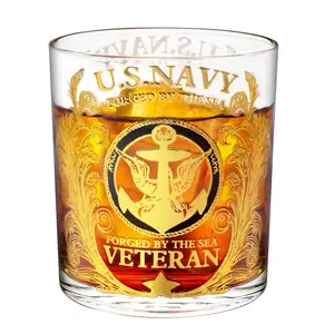Personalized Engraved US.Navy Whiskey Glass - Coworker Leaving, Goodbye Gift, Farewell Gifts For Coworkers, Friends, Dad, Grandpa - Retirement Gift For Men From Friend, Family, Colleague