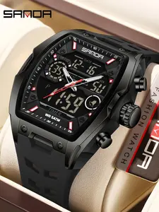 Men's Sportive Digital Watch, Fashionable Digital Watch with Digital Display, Trendy Multifunctional Watch for Daily Life, with Box, Digital Wristwatch, Digital Quartz Watch, Stylish Watch