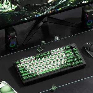 Cat Eye Stone Keycap Crescent Moon Matte Translucent Personalized PC Sandblasted Feel Original Transparent Custom Mechanical Keyboard Keycaps