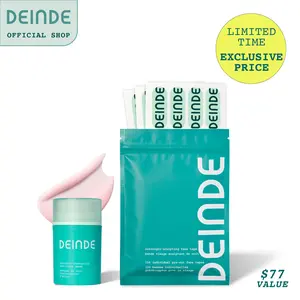 DEINDE Overnight Mask + Face Tape Set - Deeply Hydrating Exfoliating Replenishing Face Treatment