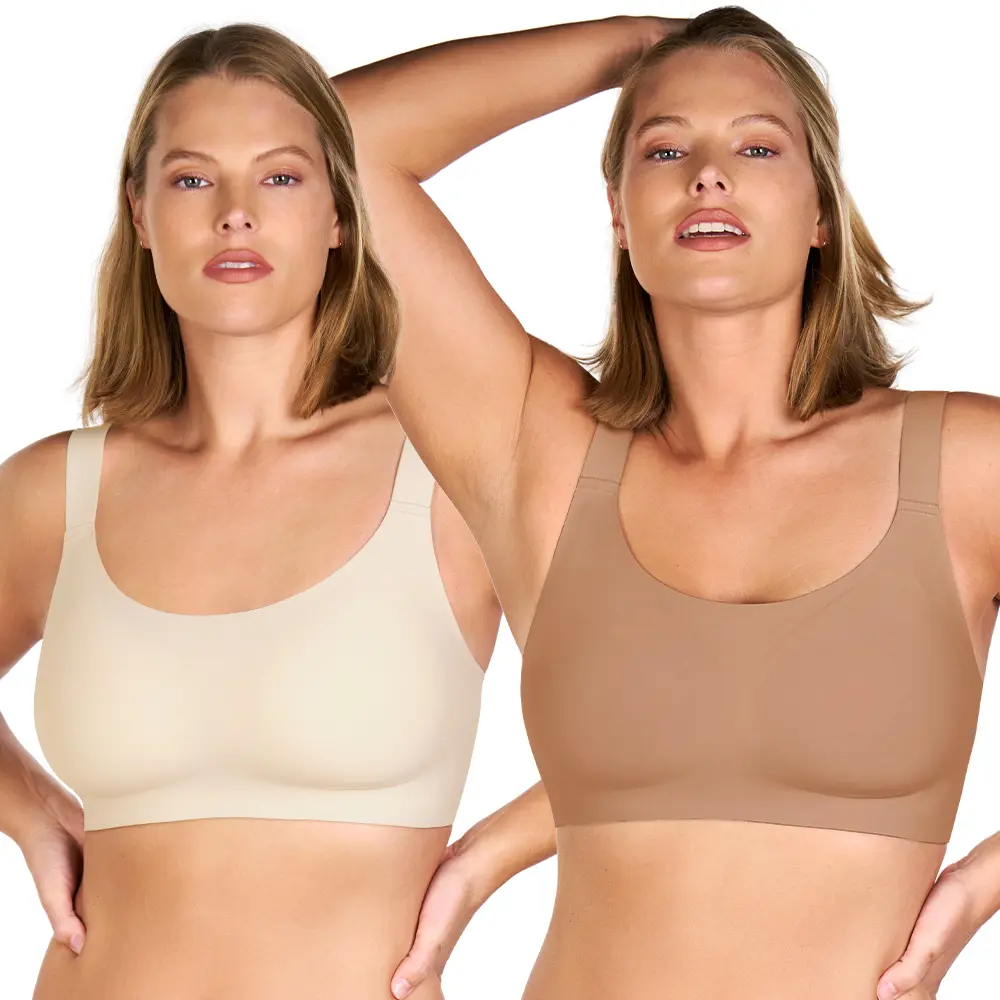 HSIA Lola Plus Size S-5XL Wireless Jelly Seamless Bra for Women Adjustable Straps Full Coverage Smooth Bralette for Everyday Comfort No Underwire Bra