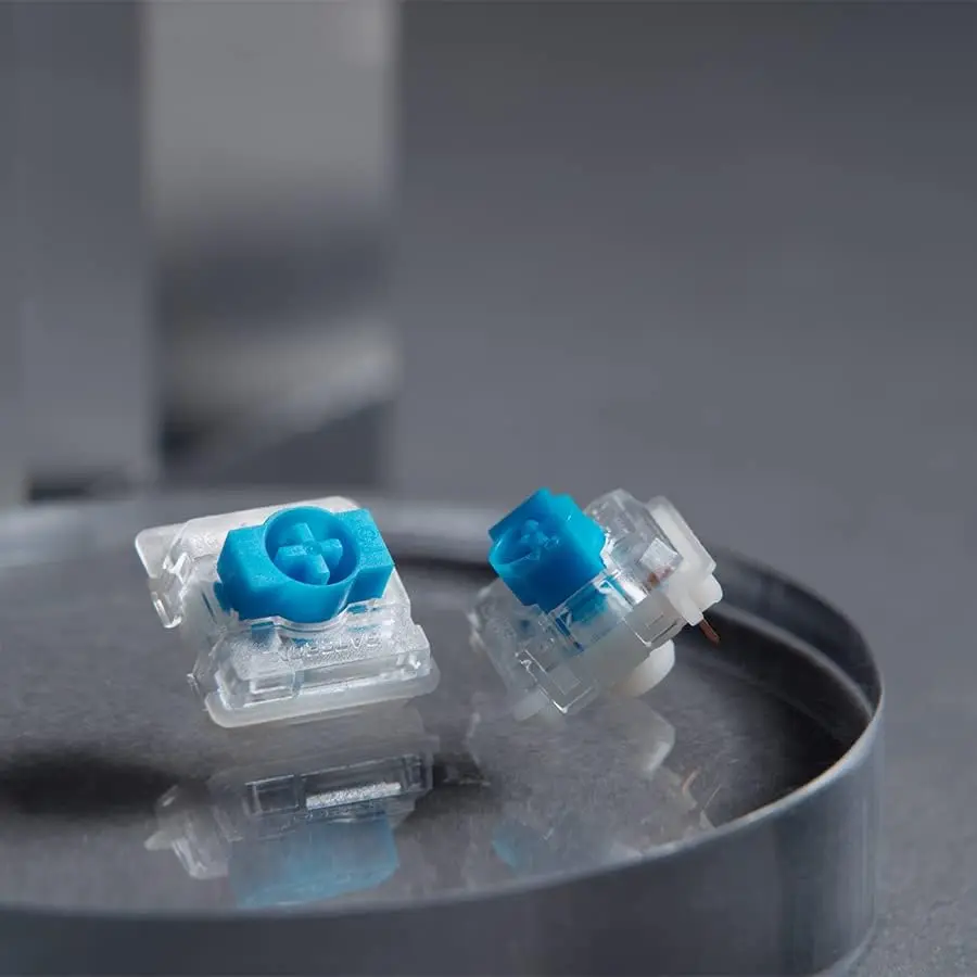 GATERON KS-33 Low Profile 2.0 Switches Shaft 3 Pin Factory Pre-lubed for MX Mechanical Keyboard White Bottom Housing