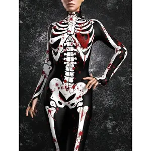 Halloween Party Skeleton Jumpsuit - Wilderness