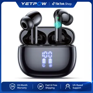 Bluetooth Earbuds, Wireless Earbuds with Bluetooth 5.3, 40H Playback, LED Digital Display Charging Case, 14.2mm Stereo Sound, Touch Control, Built-in Mic Earphones for iPhone Android Sports Workout, T12 summerwins