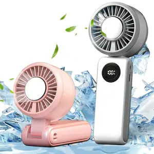 Portable Turbo Ice Cooling Fan-5-Speed Mini Handheld Fan with 4000mAh Battery, Digital Display & USB Rechargeable for Travel, Outdoor, Work, Gifts #TikTokShopBacktoSchool