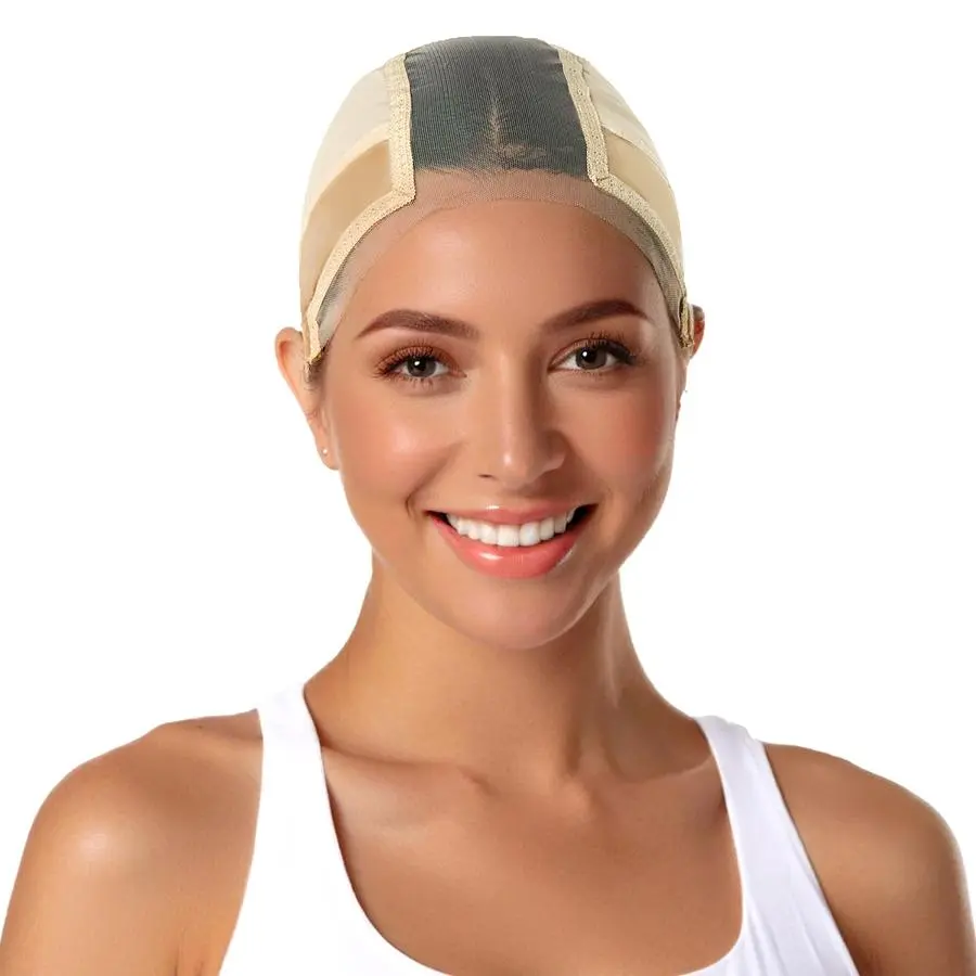 Lace Wig Grip Cap for Women, Transparent Lace Wig Caps with Non-Slip Grip Headband, Adjustable Wig Cap for Keeping Wigs in Place, HD Wig Caps, Hair Extensions, Wig Accessories