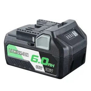BSL36B18 6.0Ah Lithium-Ion Replacement for Metabo 18V/36V Batteries Compatible with Metabo BSL36A18 371751M 372121M Slide-Style MAX Cordless Battery