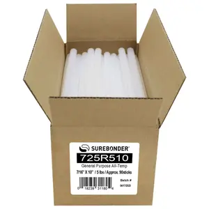 725R510 General Purpose All Temperature Hot Melt Glue Sticks - 7/16" x 10" | 5 lb box 725R510 General Purpose All Temperature Hot Melt Glue Sticks - 7/16" x 10" | 5 lb box