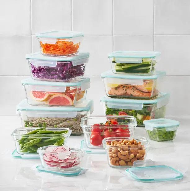 Glasslock 24-Piece Glass Food Storage Container Set with Airtight, Leakproof Lids for Meal Prep, Kitchen Organization