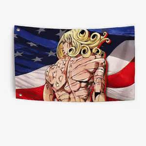 Funny Valentine - Steel Ball Run's Main Antagonist outdoor decorative flag, garage flag, tapestry.