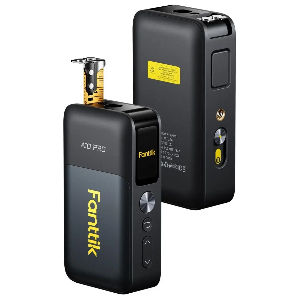 Fanttik A10 Pro 2-in-1 Digital Laser Tape Measure with HD IPS Color Display, 165Ft Rechargeable Laser Measurement Tool & 9.8Ft Measuring Tape, 6 Units Selectable, for Distance/Area/Volume SummerWins