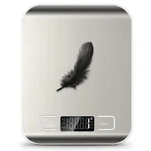 Food Scale, 11Lb Kitchen Scale with 6 Units Tare Function & LCD Display, 0.05Oz/1G Stainless Steel Digital Food Scale Grams and Ounces for Baking, Cooking, Dieting and Meal Prep (Batteries Included) SOYOK