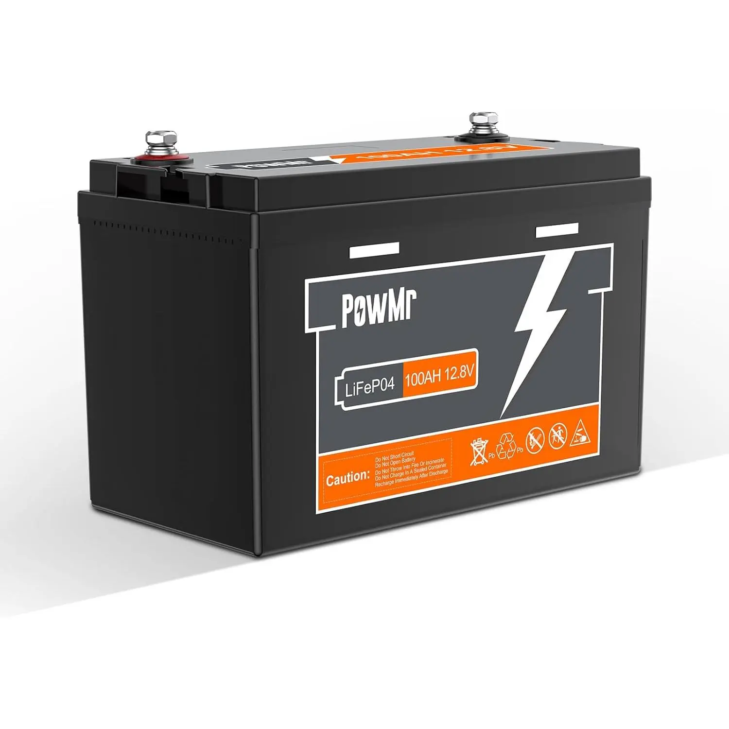 PowMr 12V/24V 100Ah/200Ah/300Ah LiFePO4 Battery 12.8V/25.6V Built-in 100A BMS with Low-Temperature Protection Supports Series and Parallel Configurations Cycle Life Exceeds 6000 Cycles Suitable for RVs Boats Off-Grid Systems and Home Energy Storage