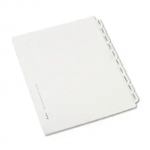 Avery Allstate-Style Legal Index Dividers, 25-Tab A-Z Letter, White, 25 Rip Proof, Reinforced Dual-Sided Laminated Tabs, Easy to Organize Information for Legal Exhibits & Mortgage Documentation Files