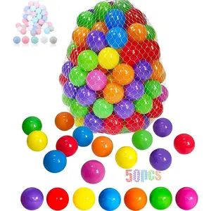 50pcs 100pcs 200pcs Soft Plastic Ball Pit Balls for Kids, Gift for Baby Toddler Birthday Christmas, Ball Pit Play Tent, Baby Pool Water Toys, Kiddie Pool, Party Decoration