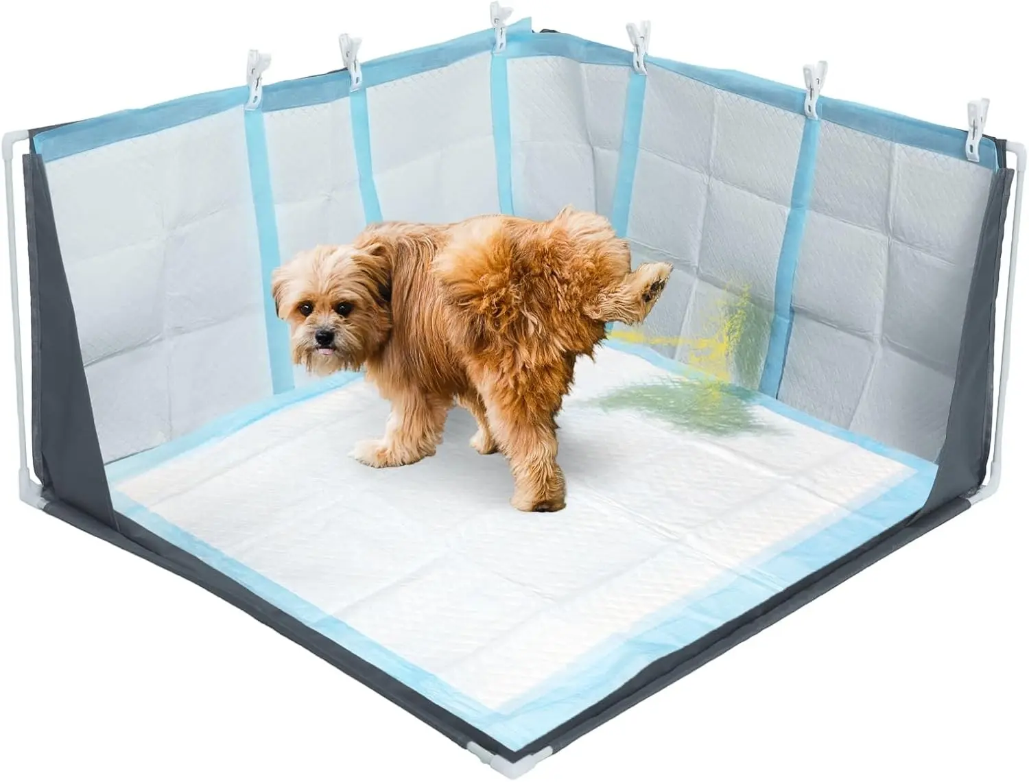 Dog Pee Pad Holder with High Walls | Portable Dog Litter Box for Inside Potty, Splash-Proof No Spill Pee Shield Tray for Puppies Small and Medium Dogs