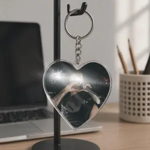 Heart Sign Acrylic Keychain, Pop Music Lover Keychain