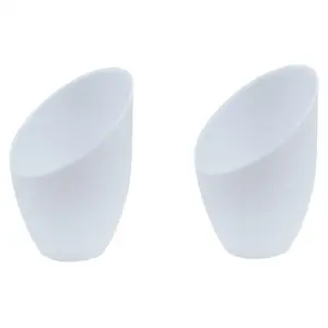 2 PCS Horseshoe Lamp Shade White Plastic Torchiere Lamp Cover Replacement for Floor Lamps (Hole Diameter: 42 mm / 1.65")