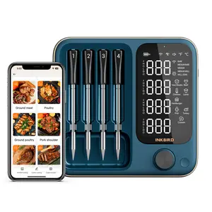 INKBIRD WiFi 5G and Bluetooth Meat Thermometer with 4 Multi-sensor Probes, NIST Accredited Accuracy, for Apple Watch Monitoring, High and Low Temperature Alarms, Smart Food Thermometer for BBQ, Grill, Oven summervibes,
