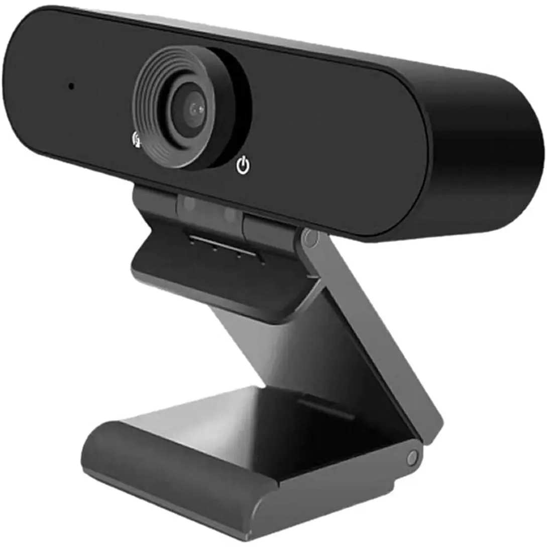 1080p Webcam with Dual Stereo Microphones &  Cover,  USB Desktop Web Computer Camera with Auto Light Correction for Video Conferences, Compatible with Windows & , PC & Laptop