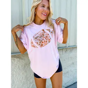 Floral Football Graphic Top