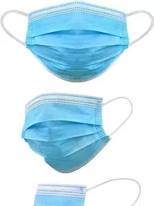 sky blue Disposable 100 Pcs Face Mask - 3 Ply Ear Loop, Unisex Design, Fashionable Style, Suitable for Daily Use, Suitable for Weddings & Parties