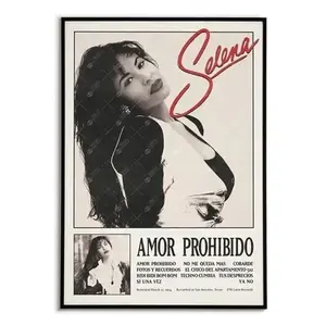 Selena Vintage Music Inspired Poster, Retro Tejano Cumbia Music Wall Art (Unframed / Print Only)