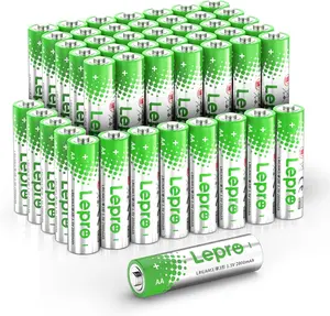 Lepro AA Batteries 48 Pack (Reclosable Packaging) - 1.5V Alkaline Double A Batteries with 2800mAh Max Long-Lasting Power, Leak-Proof & Corrosion-Resistant, Ideal for Home & Office Devices
