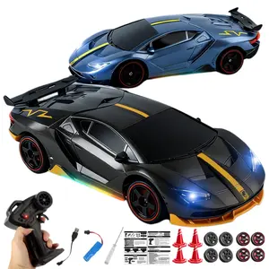 1:24 Scale High-Speed Remote Control Drift Car with Realistic Design, 6 Variable Lights, 2.4g Control, Optional Blue or, Ideal Gift for Kids 8+, Drift Rc Car