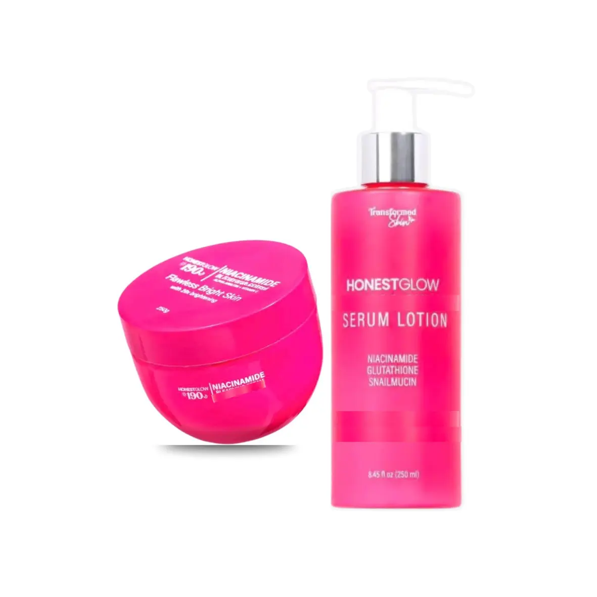 HONESTGLOW Daily Care Bundle – Serum Lotion SPF 50 PA++ (250g) + 190 Niacinamide Cream with Alpha Arbutin & Vitamin E (250g)