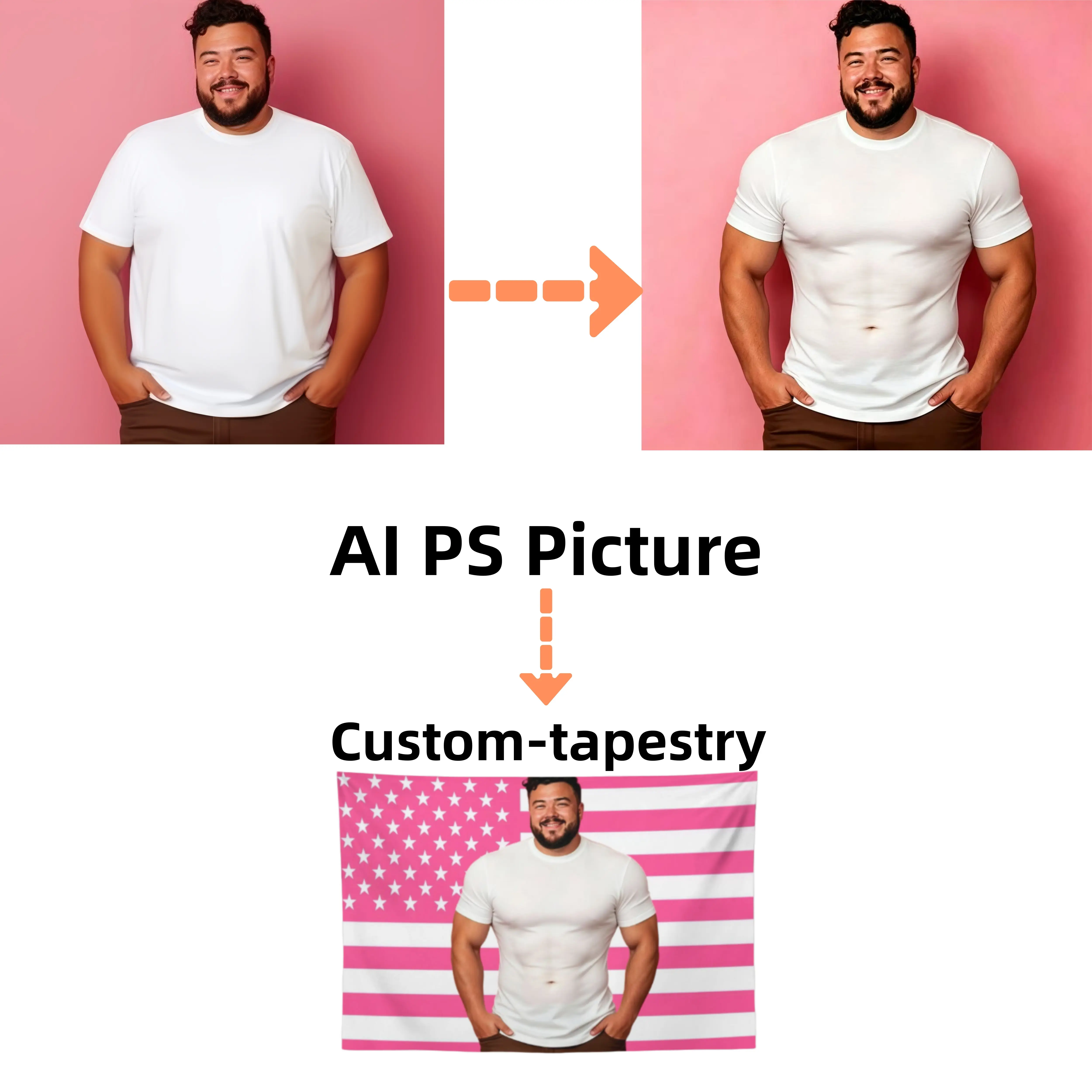 Personalized 30x40In Single-Sided Polyester American Flag Banner, Custom Home Decor for Clubs & Gardens, Festive Party Backdrop & Hand Ornament, Decoration