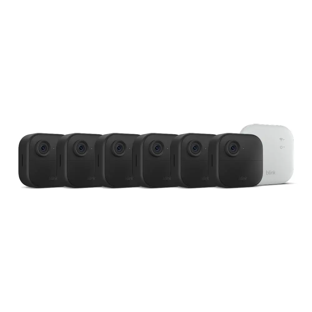 Blink Outdoor 4 XR Wireless Smart 1080p Security Camera with Two Year Battery Life – 6 Camera System