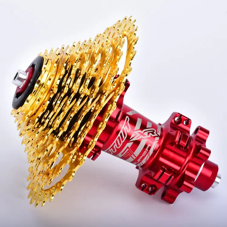 Mountain Bike Cassette 9-12 Speed, Gold High-Strength Steel 36-50T Sprocket, Corrosion and Wear-Resistant for Smooth Shifting
