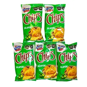 5 - PK BARCEL CHIPS JALAPENO, Sabritas Chips, Snack Crispy Crunchy Bite - 52 GRAMS PER BAG - MEXICAN CHIPS - PAPITAS MEXICANAS - SABRITAS MEXICANAS